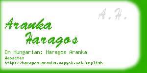 aranka haragos business card